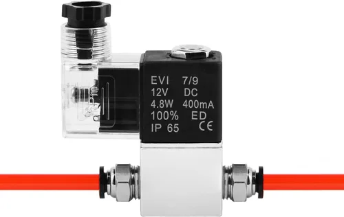 Vista 6 de Electroválvula eléctrica 12V DC 1/4" NPT válvula de aire normalmente cerrada