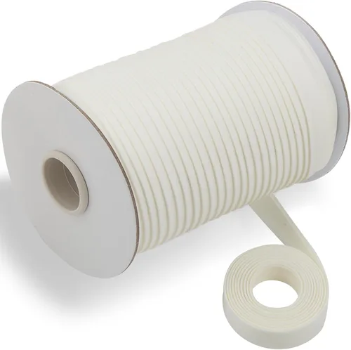 Vista 33 de Cinta al bies de doble pliegue de 1/2 pulgada, cinta al bies de doble pliegue de 55 yardas, carrete continuo a granel para coser ropa, acolchado