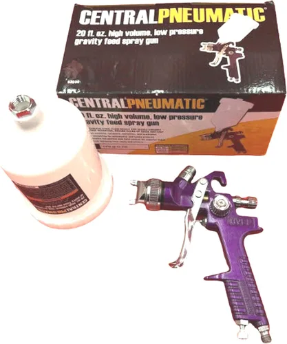 Vista 2 de Central Pneumatic 47016 pistola spray de baja presión y gran volumen, 20 onzas