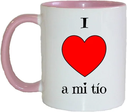 Vista 3 de Gifts by Lulee, LLC Taza En Espanol para Yo Amo a Mi TIO/Tia Taza En Español De Chocolate Café O Te (2 B/w)