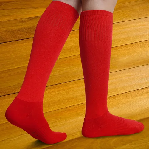 Vista 2 de Calcetines deportivos deportivos de fútbol para jóvenes, niños y niñas de 4 a 16 años de edad, calcetines deportivos altos