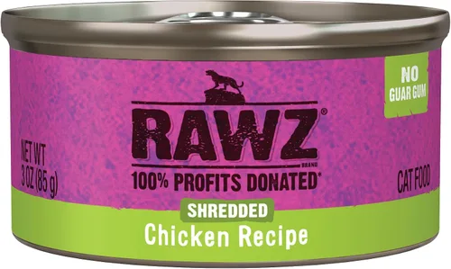 Vista 8 de Rawz Natural Premium - Alimento húmedo enlatado triturado para gatos, sin granos, hecho con ingredientes de carne reales, sin BPA ni encías, latas