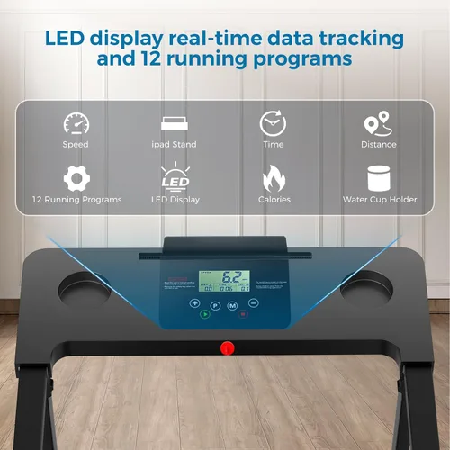 Vista 3 de Aiteid Treadmill with Handles, Small Treadmills for Home, Portable Electric Treadmills for Home 300 lbs Capacity,Walking Pad Treadmill,Lightweight
