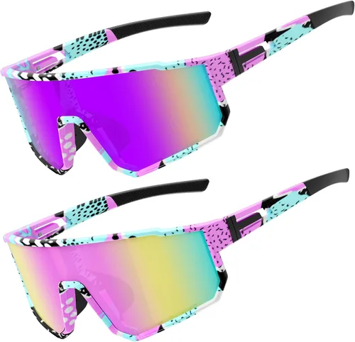 Vista 15 de Gafas de sol deportivas para niños, polarizadas, con protección UV400, para niños y niñas, para béisbol, softbol, ciclismo