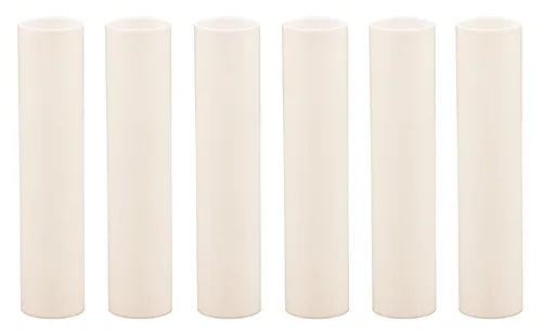 Vista 8 de Creative Hobbies Fundas de plástico para velas de 1.75 pulgadas de alto, color crema, fundas para candelabros, fundas para candelabros E12, juego