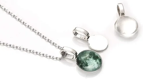Vista 5 de OBSEDE 120 piezas de pegamento en fianzas para hacer joyas, colgante, collar, aretes, abalorio, cuchara, ovalado, rectangular, corazón