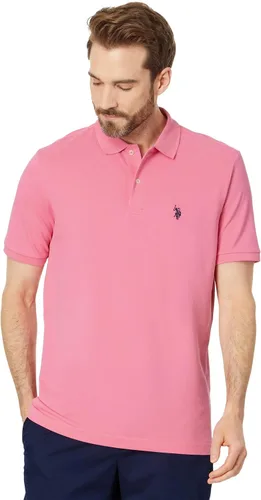 Vista 85 de Polo de piqué de algodón sólido para hombre con pequeño Pony Gris jaspeado