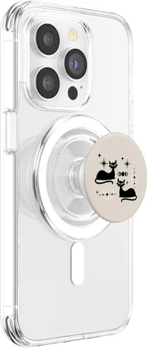 Vista 3 de Retro Cat Midcentury Mid Century Atomic Age Beige Modern PopSockets MagSafe PopGrip para iPhone
