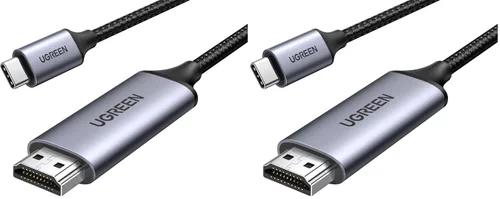 Vista 10 de UGREEN Cable USB C a HDMI (4K @60Hz) de 3.3 pies, adaptador tipo C a HDMI, Thunderbolt 4/3 a HDMI para oficina en casa, compatible con iPhone 17 Pro