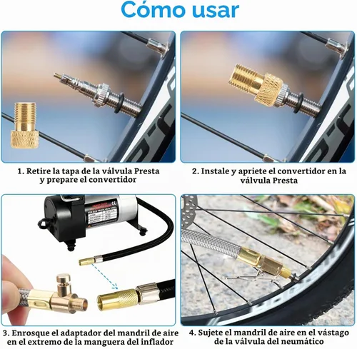 Vista 5 de Linkstyle Manguera de Extensión para Inflador de Neumáticos de 21", Adaptador con Boquilla de Aire de Bloqueo y Conexión Rápida para Compresor