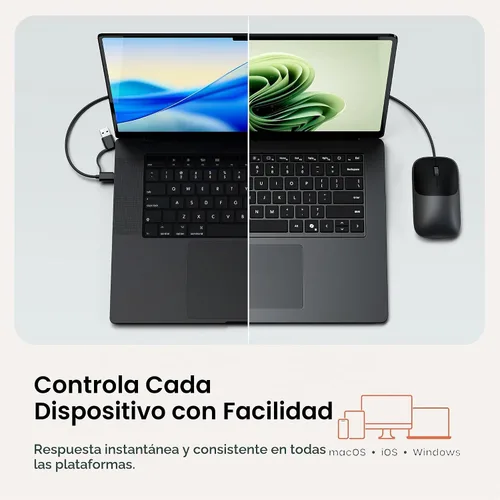Vista 2 de Satechi Ratón delgado LX con cable, diseño USB-C de aluminio, negro Negro espacial