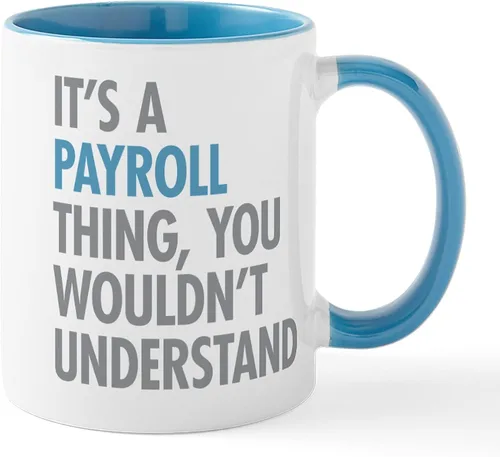 Vista 16 de CafePress Coffee Then Payroll Mugs - Taza de café de cerámica (11 oz)