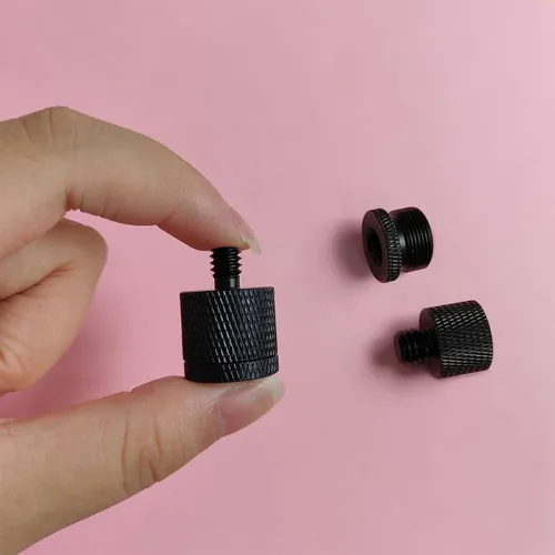 Vista 7 de Adaptador de tornillo de micrófono de 4 piezas, 5/8 hembra a 3/8 macho y 3/8 hembra a 5/8 macho, 5/8 hembra a 1/4 macho y 1/4 hembra a 5/8 macho