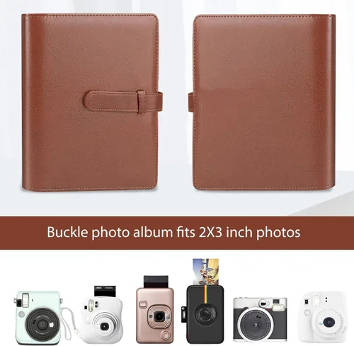 Vista 2 de Polaroid SnapTouch PIC-300 Z2300 - Álbum de fotos de 256 bolsillos para cámara instantánea Fujifilm Instax Mini LiPlay 11 9 8+ 8 7S, impresora Marrón