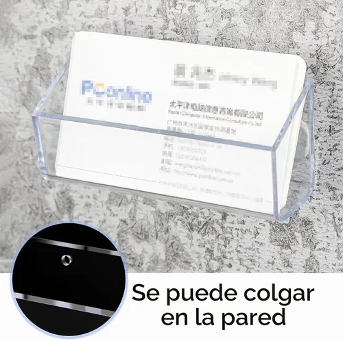 Vista 3 de Eersida Tarjetero acrílico de 8 piezas para montaje en pared o colocar