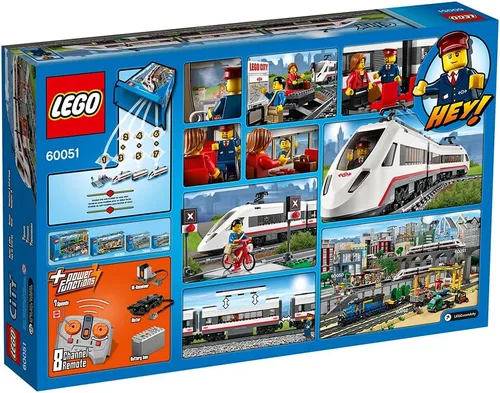 Vista 7 de LEGO City 60051 Tren de Ferrocarril de pasajeros de alta velocidad Juguete