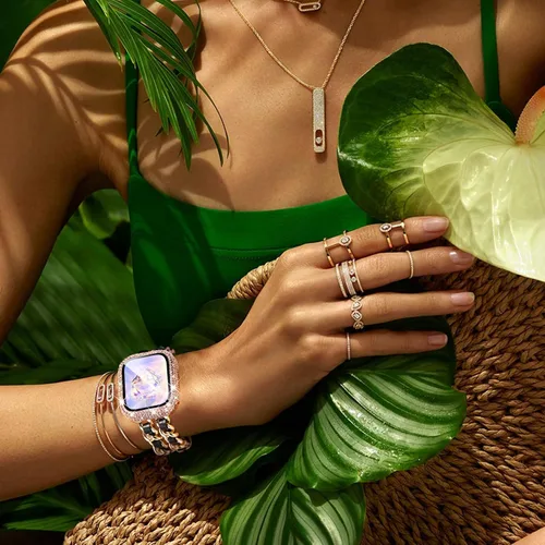 Vista 9 de KADES - Paquete de 10 fundas brillantes con protector de pantalla para Apple Watch de 1.772 in Full Protection, Built-in Screen Protector