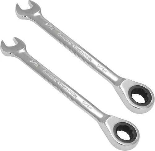 Vista 16 de Llave de trinquete de 1-1/8 pulgadas, llave combinada de trinquete, 12 puntos, 72 dientes para proyectos SAE espacios reducidos