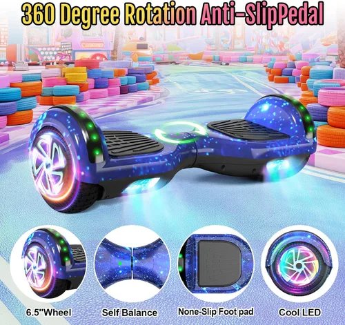 Vista 6 de Scooter Seat Attachment, Scooter with Go Kart for Kids Boys Girls Adults, LED Lights, Bluetooth(Include Go-Kart)