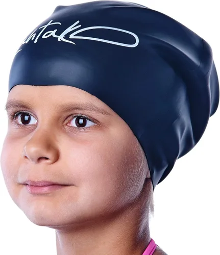Vista 8 de Kids Swim Cap for Long Hair - Comfortable Fit Silicone Swimming Hat for Girls & Boys with Curly Hair, Braids, or Dreadlocks - Durable & Easy to Wear