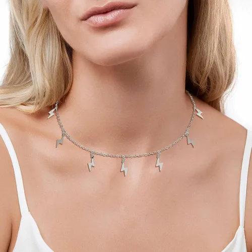 Vista 2 de BUREI Layered Choker Pendant Necklace for Women Cubic Zirconia Chain Necklace for Women Gold Chain Choker for Girls Gift