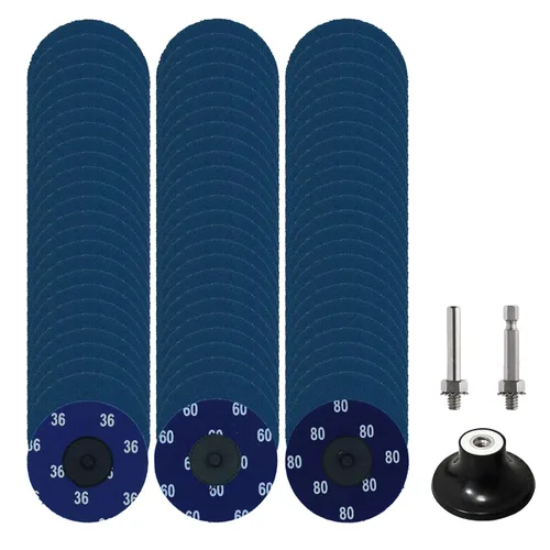 Vista 8 de 31 piezas disco de acondicionamiento de superficie de 3", discos de lijado de cambio rápido con soporte de vástago de 1/4" para amoladora
