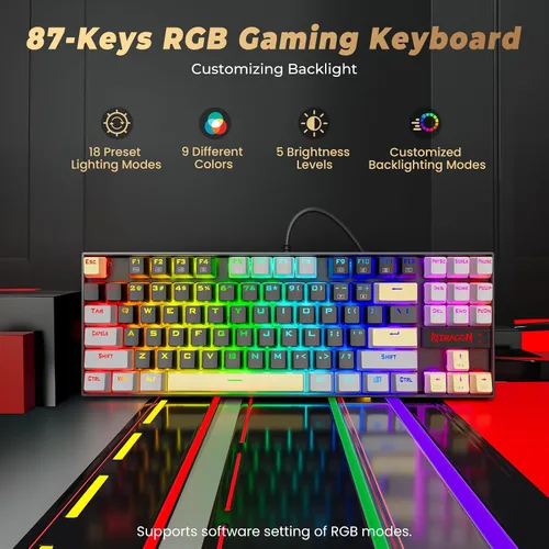 Vista 19 de Redragon KUMARA K552 Rojo y RGB