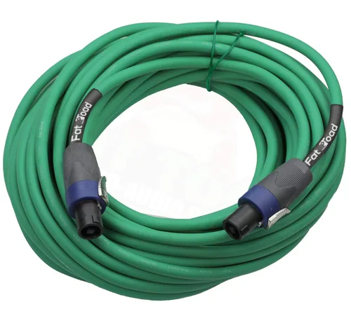 Vista 5 de Fat Toad Cable Speakon a Speakon de 50 pies (Serie Twist-LockPRO) – Cable verde de 12 AWG con conector para equipo de estudio, DJ y escenario