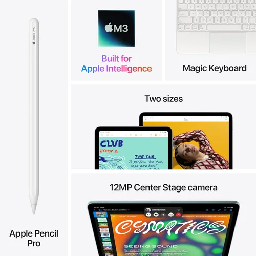 Vista 5 de Apple iPad Air de 11 pulgadas con chip M3 construido para Apple Intelligence, pantalla de retina líquida, 1 TB, cámara frontal/trasera de 12 MP
