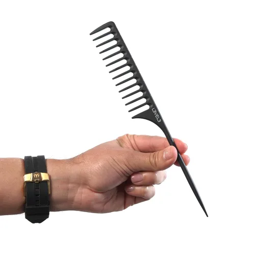 Vista 5 de L3 Juego de peine de carbono - Calidad profesional de peluquería y peluquería - Barbería y peluquería