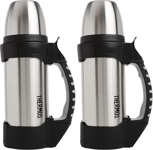 Vista 8 de Thermos The Rock 2510TRI2 - Botella de bebida aislada al vacío, acero inoxidable/negro, 1.1 cuarto de galón (2510TRI2)
