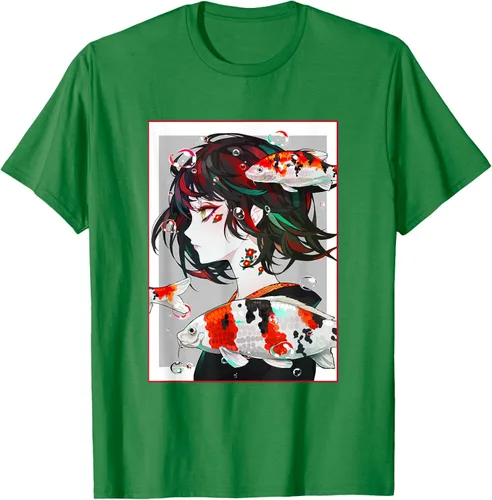Vista 5 de Camiseta de anime anime japonés estético Otaku Negro