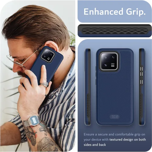 Vista 4 de TUDIA DualShield Grip - Funda protectora para Xiaomi 13 5G, MergeGrip, de grado militar, resistente, a prueba de golpes, delgada, de doble capa