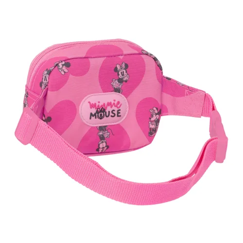 Vista 3 de Riñonera Minnie Mouse Loving Rosa 14 x 11 x 4 cm