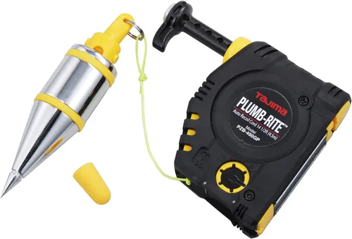 Vista 6 de Tajima Regulador de Plomada - 10 onzas (300g) Magnético Plumb-Rite con Cordón de Rebobinado Automático de 14.5 pies y Plomada de Estabilización
