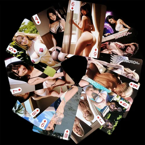 Vista 5 de Hentai Poker Tarjetas Anime Porno Tarjetas Estándar Jugar Cartas Barajas Desnudo Jugar A Las Naipes Waifu Tarjetas Hentai Jugar A Las Cartas