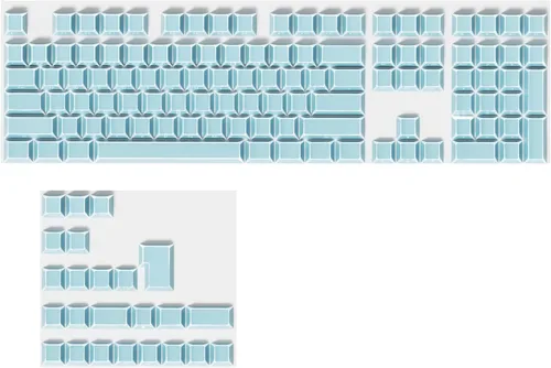 Vista 29 de Fogruaden Juego de teclas PBT, teclas personalizadas de perfil cereza para teclas de teclado mecánico (9009)