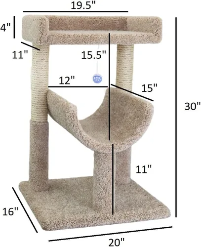 Vista 2 de New Cat Condos Percha para ventana de gato
