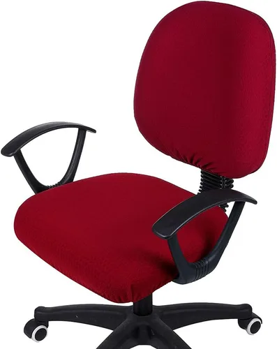 Vista 19 de Smiry Fundas de asiento de silla de computadora de oficina, de jacquard elástico, extraíbles, lavables, antipolvo, protectores de cojín para silla