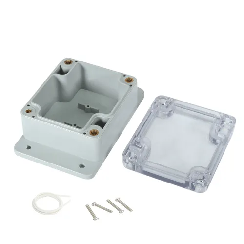 Vista 2 de Caja de conexiones de plástico ABS impermeable a prueba de polvo, recinto universal para proyectos eléctricos con cubierta transparente