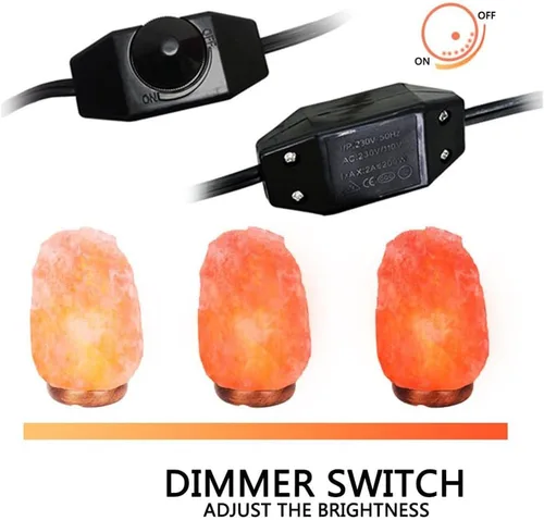 Vista 4 de Himalayan Salt Lamp Cord Replacement with Dimmer Switch, 5 Feet Cords with Base Assembly and 6 E12 Halogen Bulbs
