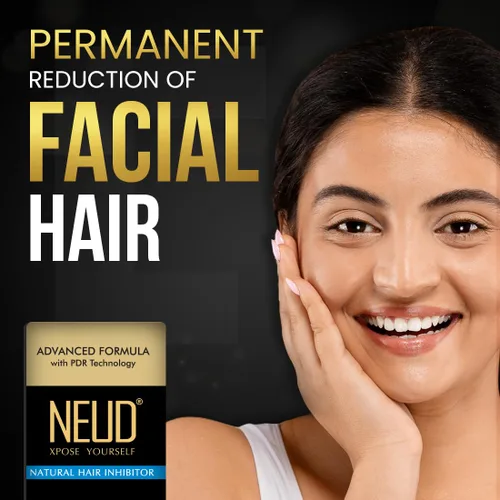 Vista 4 de NEUD - Inhibidor natural del cabello para la reducción permanente del vello corporal y facial no deseado en hombres y mujeres, paquete de 2