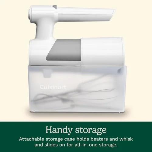 Vista 6 de Cuisinart Batidora de mano de 5 velocidades con estuche de almacenamiento, blanco, HM-150S Estuche de almacenamiento