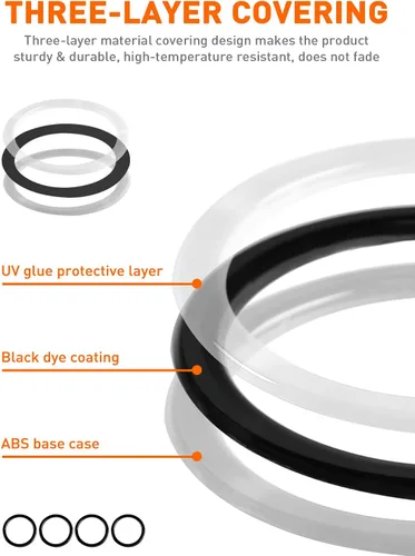 Vista 3 de Savadicar - Accesorios de interior negros - Cubierta de anillo de rejilla de ventilación de aire acondicionado para Jeep Wrangler JL JLU 4XE