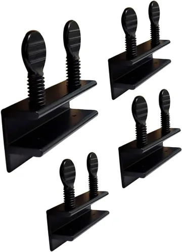 Vista 29 de QCAA Cerradura de Seguridad para Ventana Corredera Única Pequeña, Aluminio, Revestimiento Negro, Paquete de 4, Fabricado en Taiwán