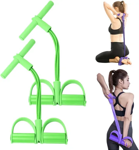 Vista 12 de Banda de resistencia elástica multifuncional para yoga, extractor de pedal de estiramiento mejorado 2026 con asas para entrenamiento de cuerpo