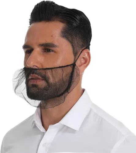 Vista 7 de 200 Pcs Honeycomb Beard Nets Disposable, Breathable Nylon Beard Covers