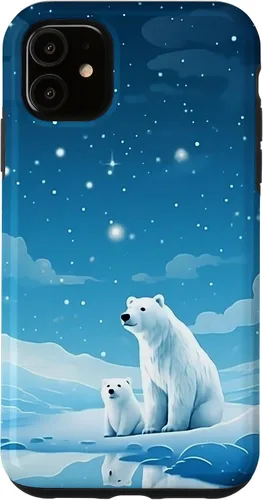 Vista 8 de Polar Bear, Arctic North Pole, Alaska Snow, Cute Polar Bears Case for iPhone 17