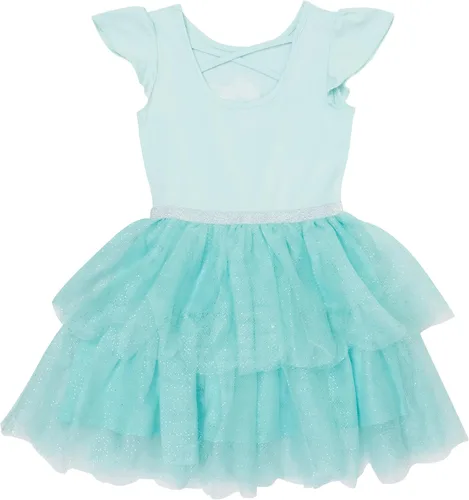 Vista 3 de Disney Vestido de princesa con tutú para niñas - Vestido de fiesta de manga corta con volantes para niñas pequeñas y niños - Vestido de disfraz