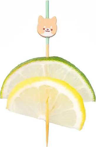 Vista 27 de Restaurantware Brochetas de bambú de 6 pulgadas, 1000 palillos de alimentos desechables, hamburguesas integradas, dibujos animados, sostenibles